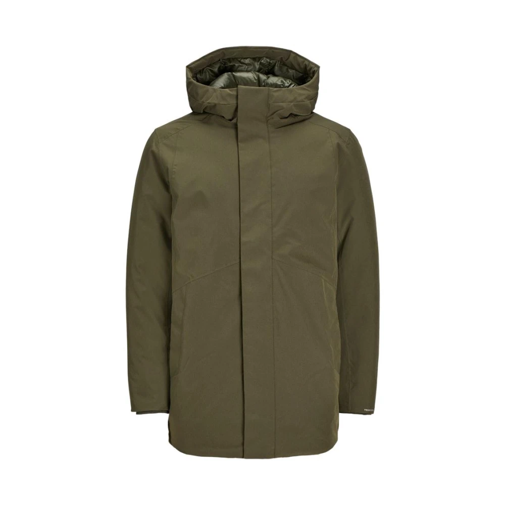 jack & jones Essentials Parka Grape Leaf Groen Green Heren