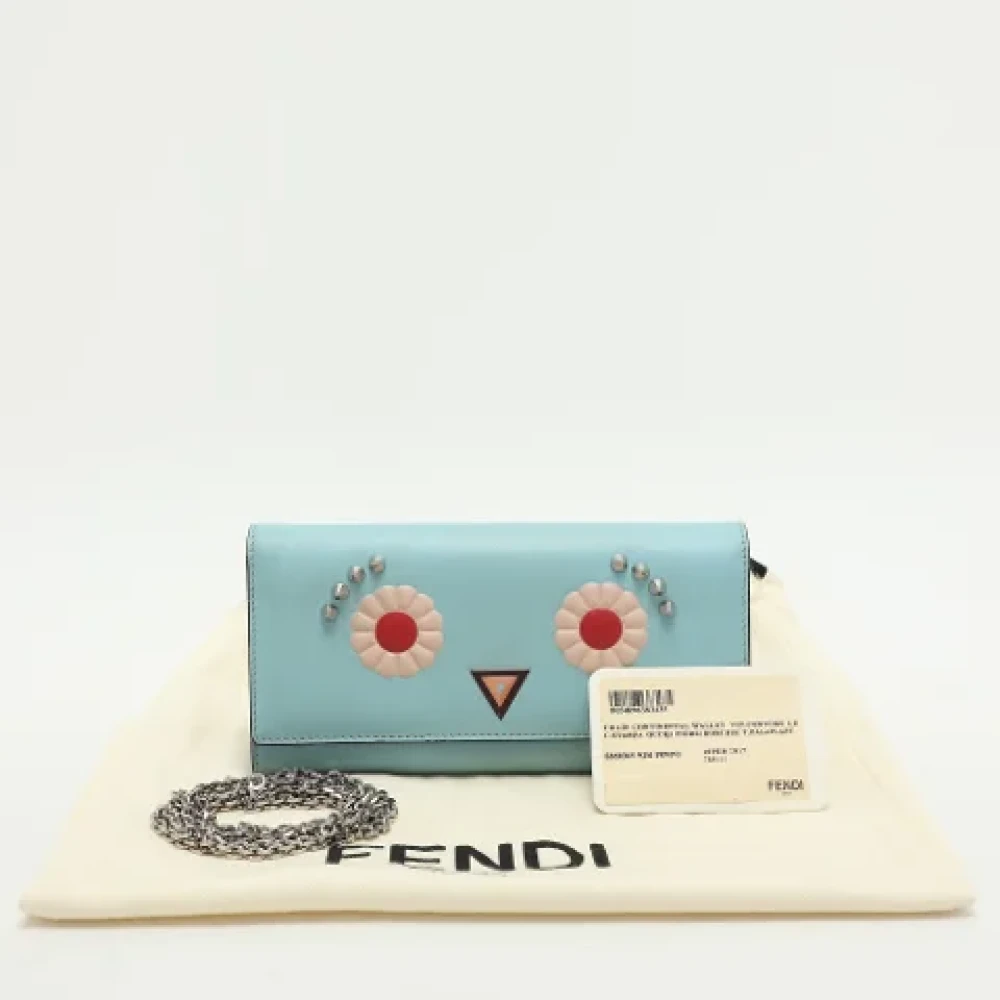 Fendi Vintage Pre-owned Leather wallets Blue Dames