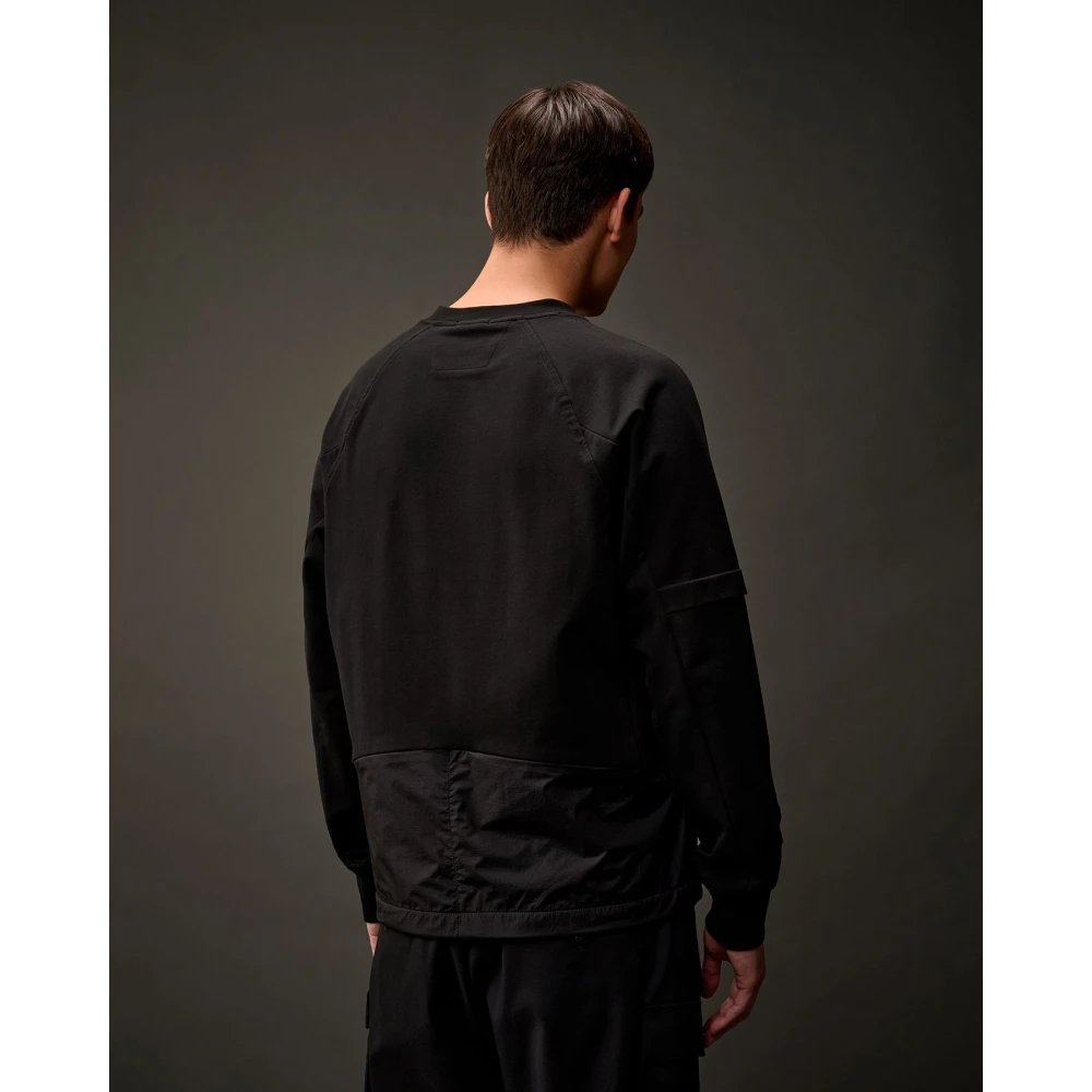 C.P. Company Zwarte Metropolis Fleece Sweater Black Heren