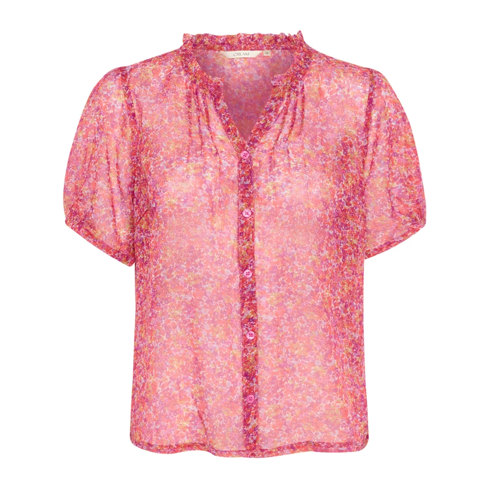 Cream Bessenbloemenweide Blouse Multicolor Dames