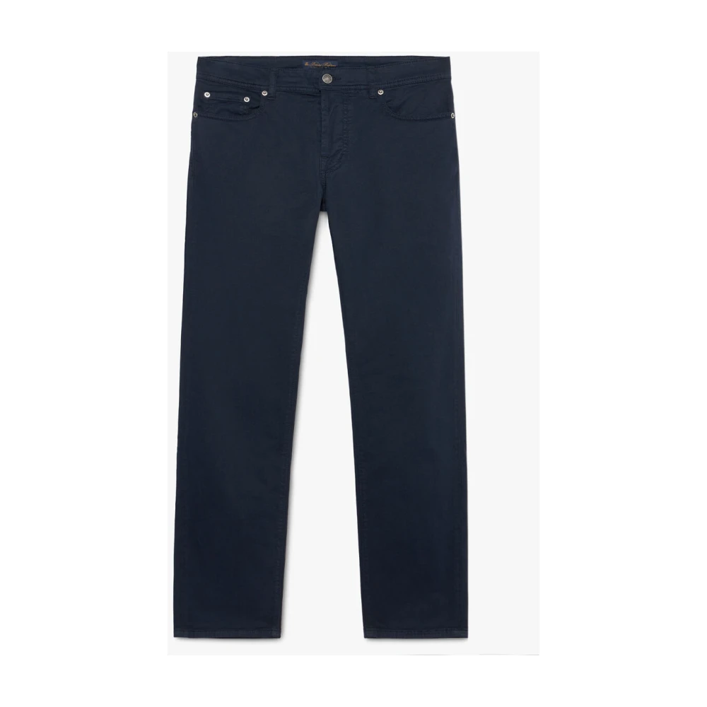 Brooks Brothers Donkerblauwe stretch katoenen five-pocket broek Blue Heren