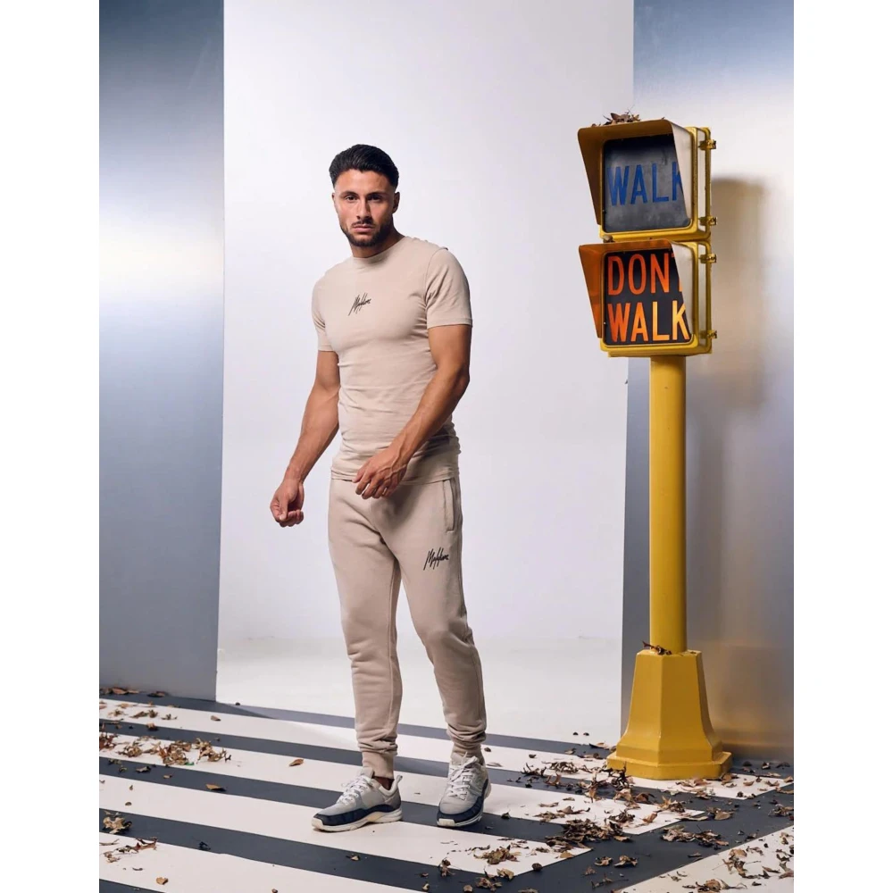 Malelions Beige Joggingbroek Mm1-Aw24-11 Herenlions Beige Heren