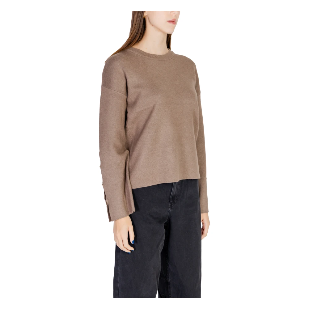 Vila Herfst Winter Dames Gebreide Collectie Brown Dames