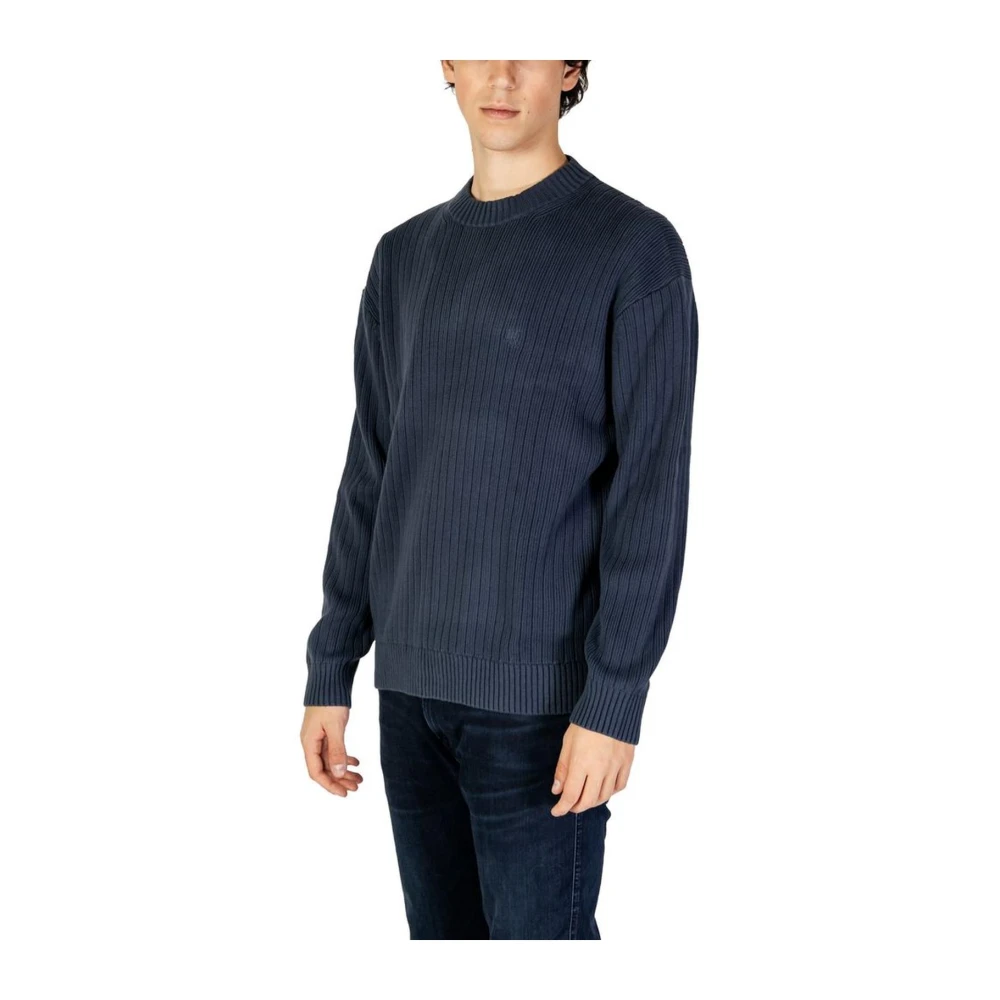 Calvin Klein Jeans Katoenen Gebreide Trui Blue Heren