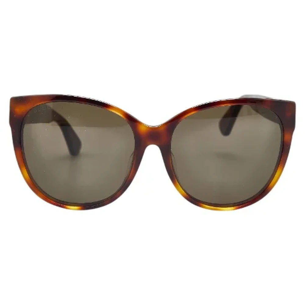 Gucci Vintage Pre-owned Plastic sunglasses Brown Dames