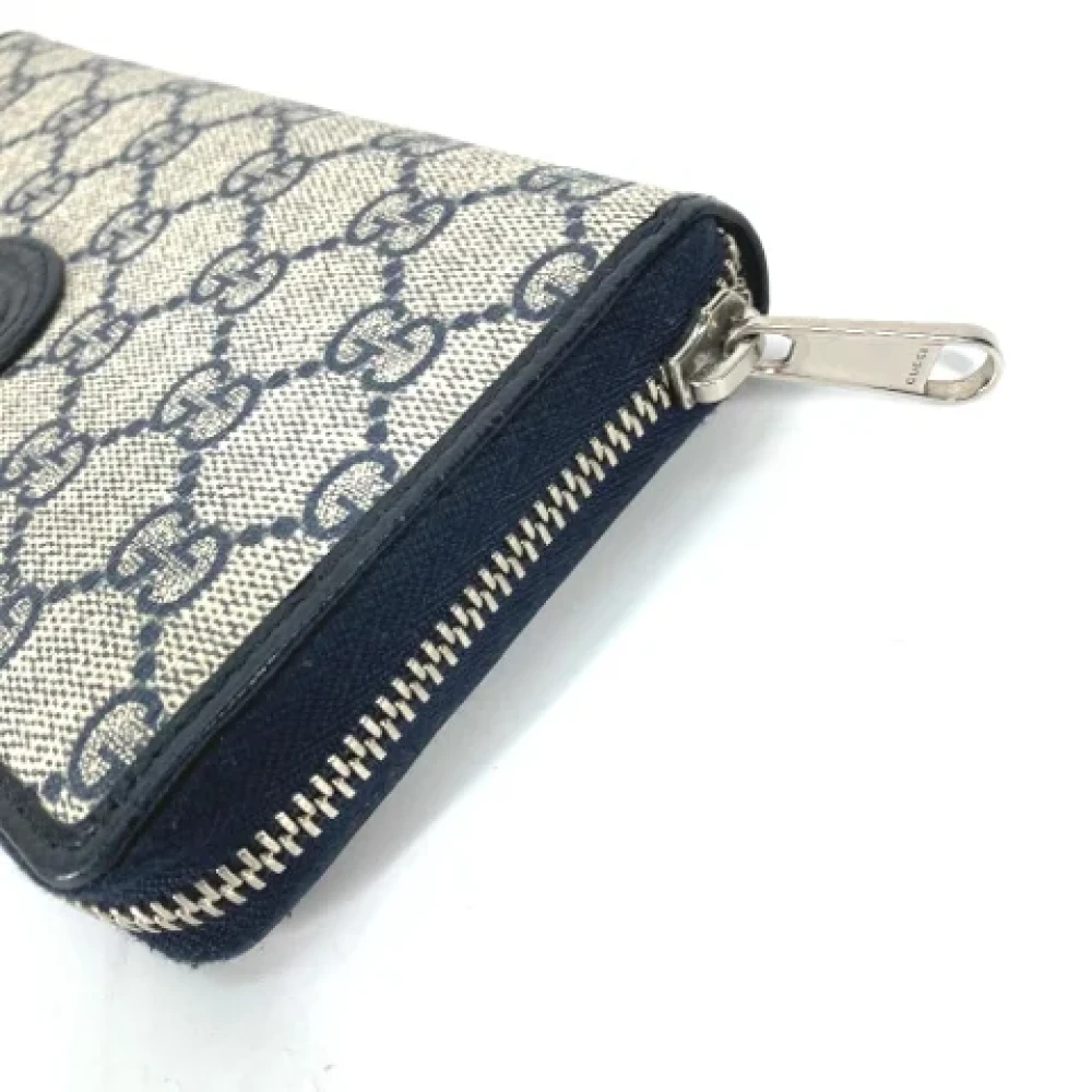 Gucci Vintage Pre-owned Canvas wallets Blue Dames