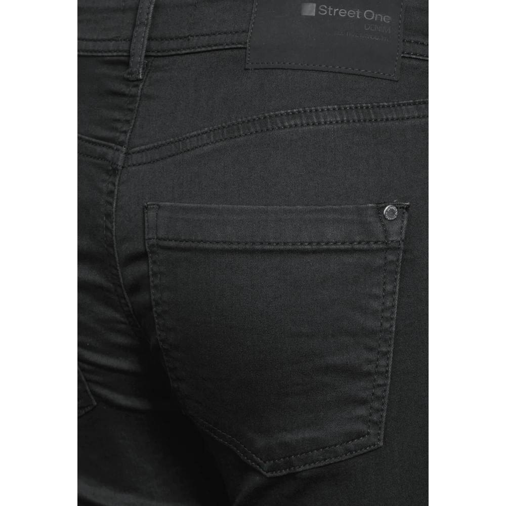 Street One Casual Fit Slim Legs Jeans Black Dames