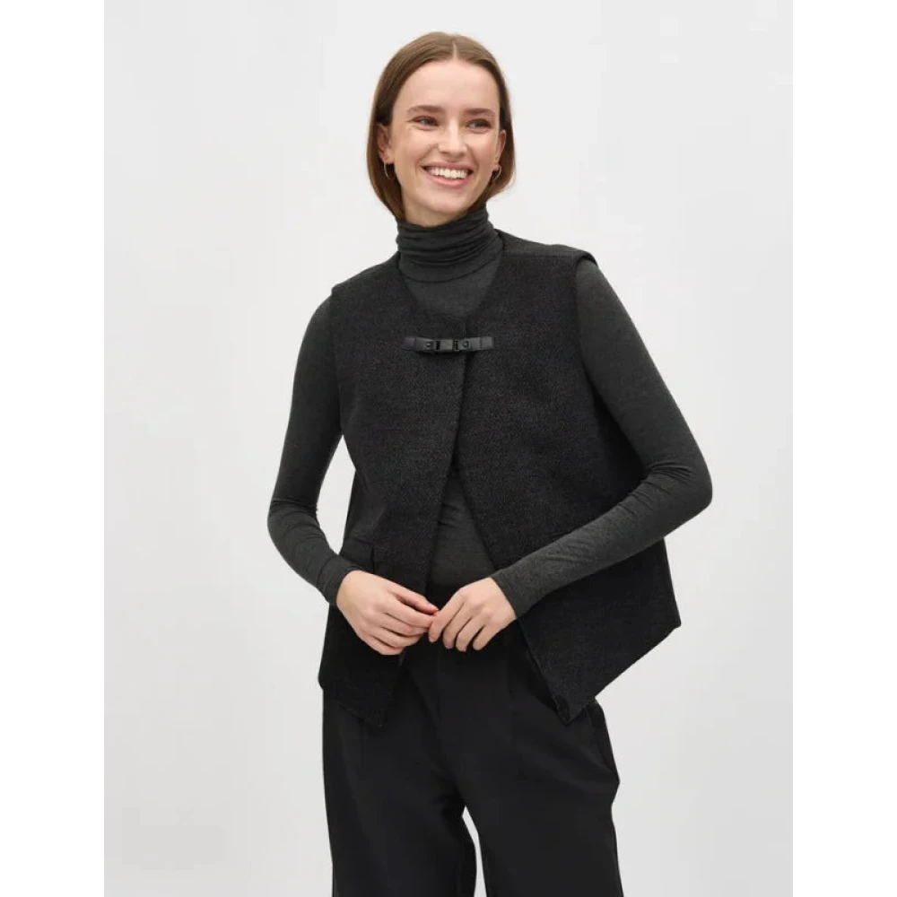 MbyM Houtskool Mouwloos Vest Black Dames