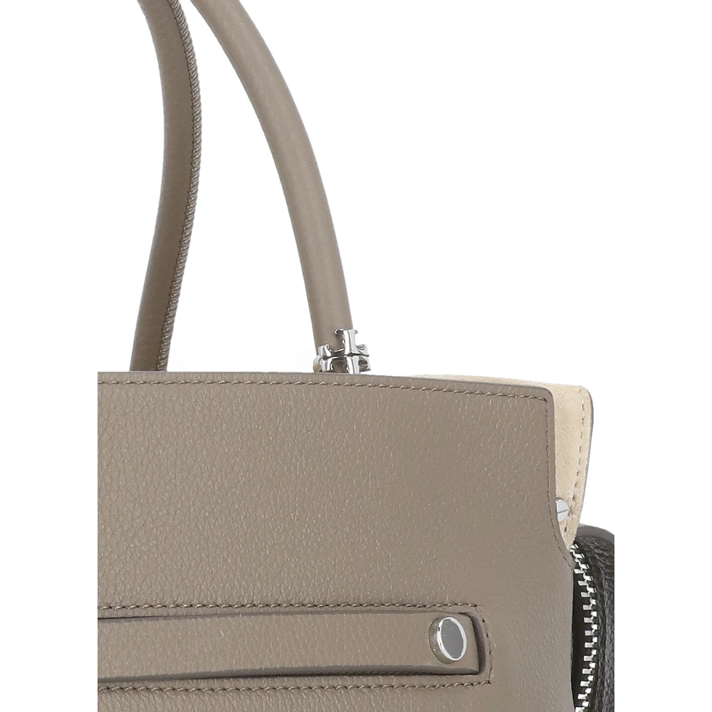 TORY BURCH Bruine leren handtas met handvatten Brown Dames