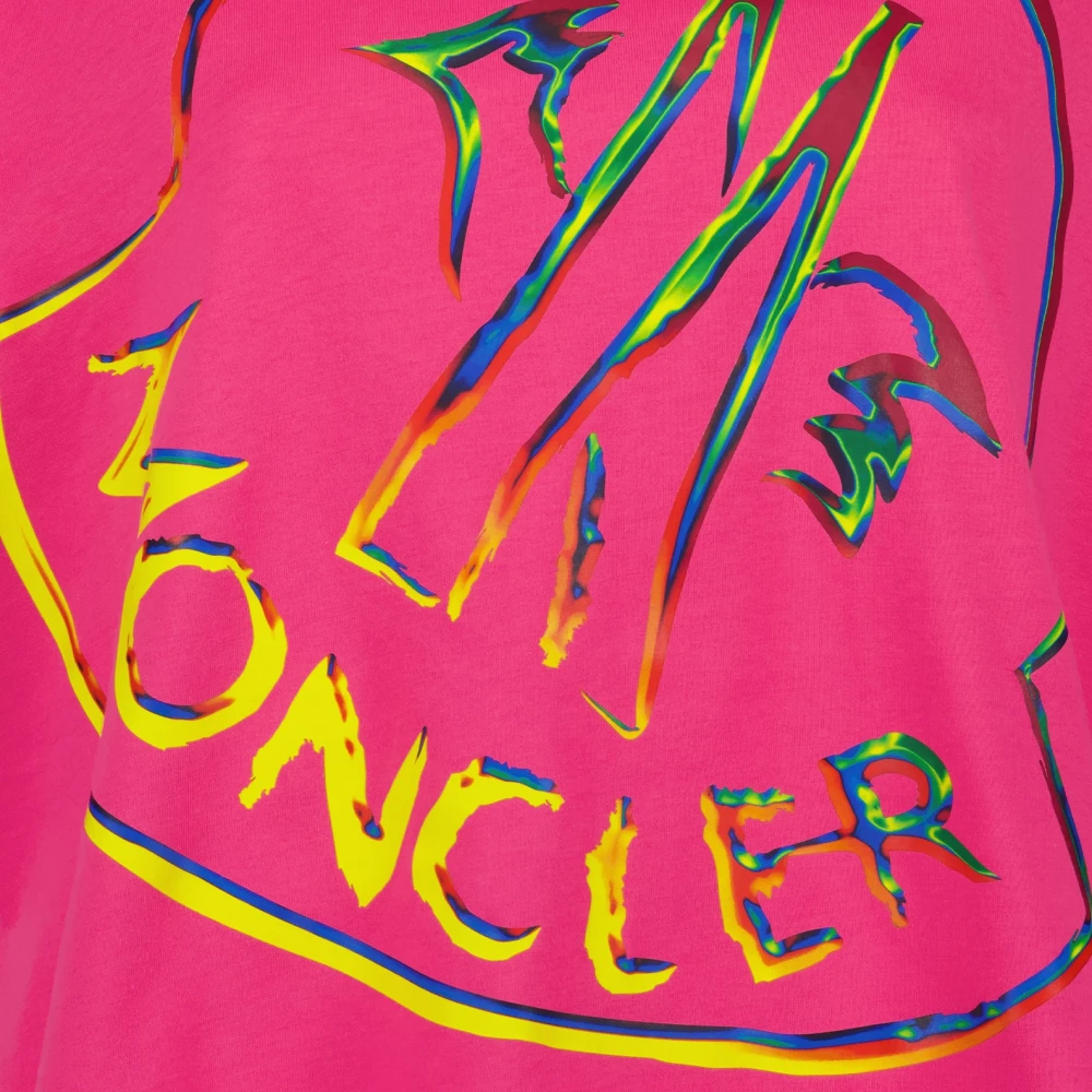 Moncler Logo Oversized T-shirt Pink Dames