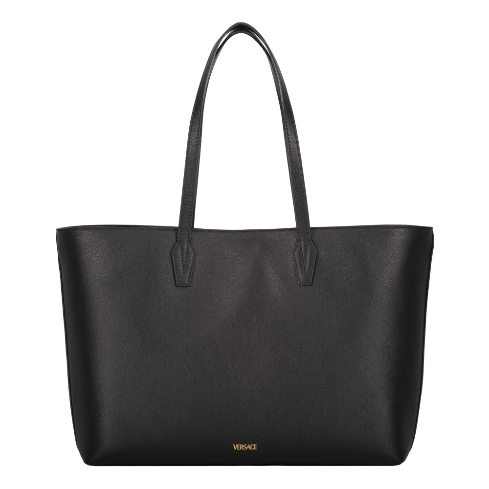 Versace Kalfsleren Tote Tas Black Dames