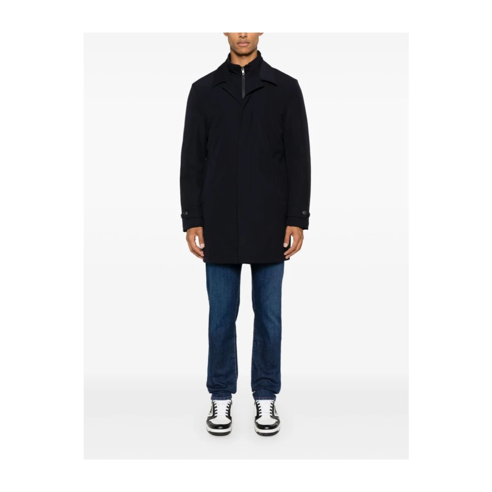 Fay Navy Blauw Gewatteerde Jas Blue Heren