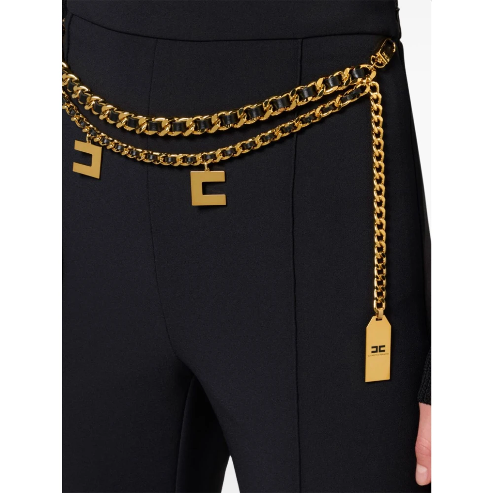 Elisabetta Franchi Palazzo Broek met Kettingriem Black Dames