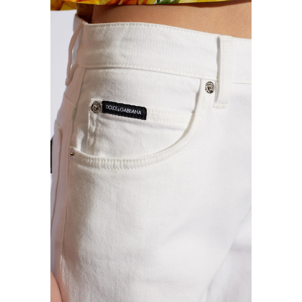 Dolce & Gabbana Jeans met logotoepassing White Dames