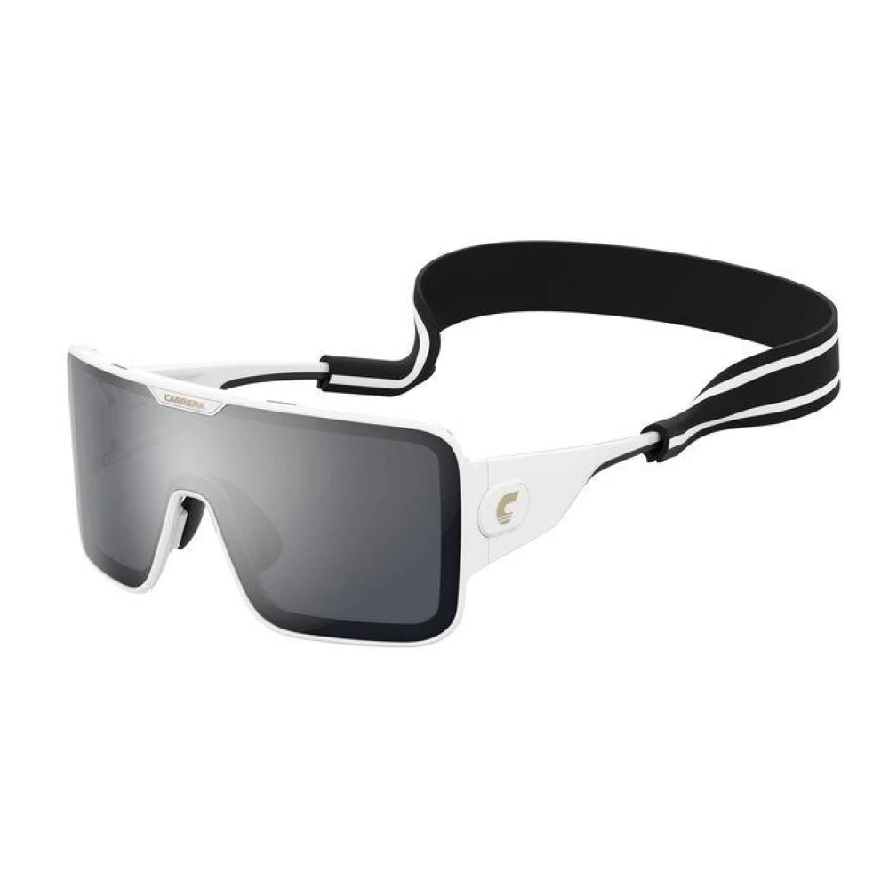 Carrera Unisex White Sunglasses, One Size, Stylish Sunglasses With Flaglab Design