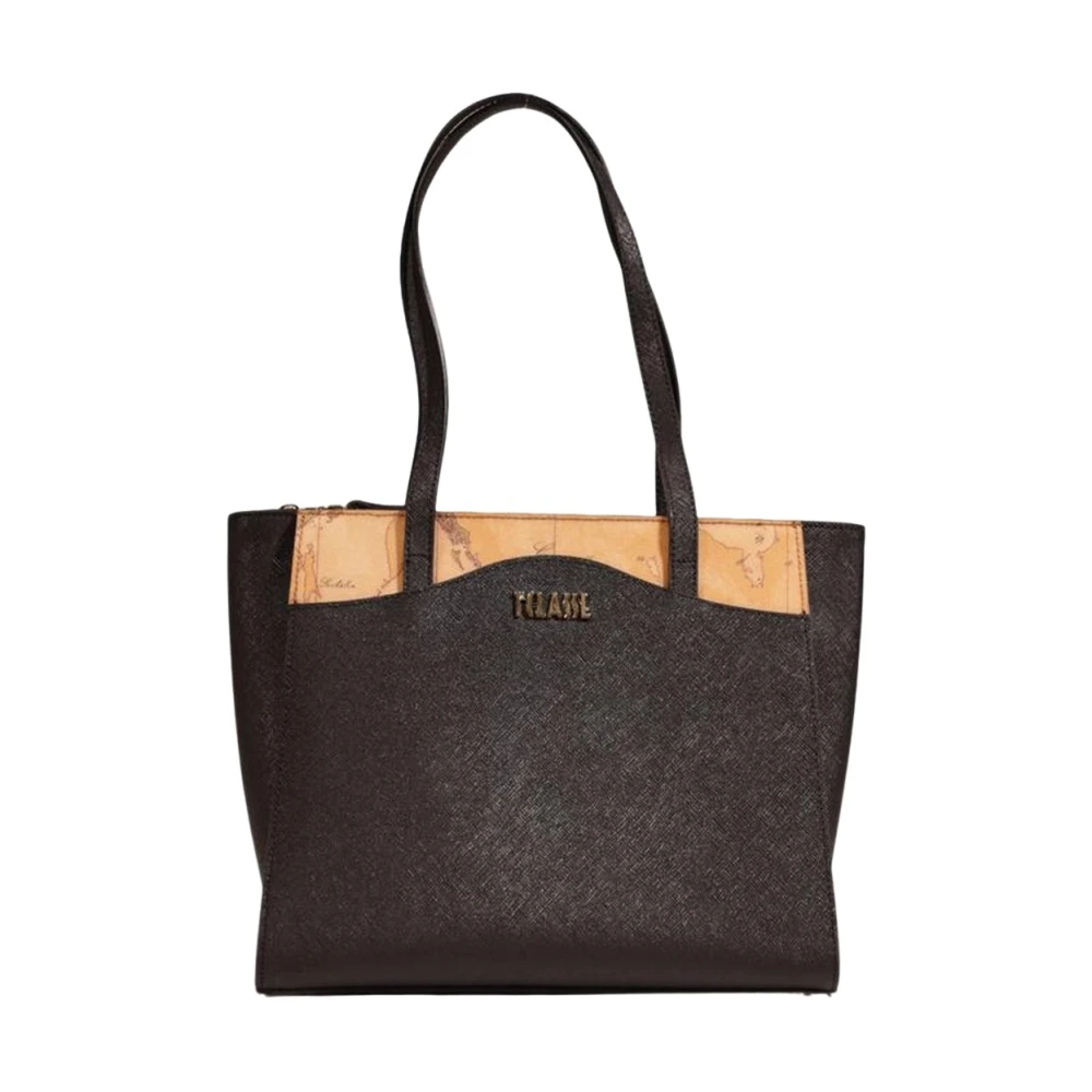 Alviero Martini 1a Classe Zwarte Designer Schoudertas Herfst Winter Stijl Black Dames
