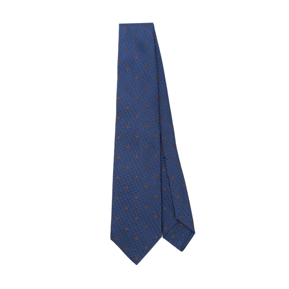 Barba Blauwe Jacquard Stropdas met Verstelbare Pasvorm Blue Heren