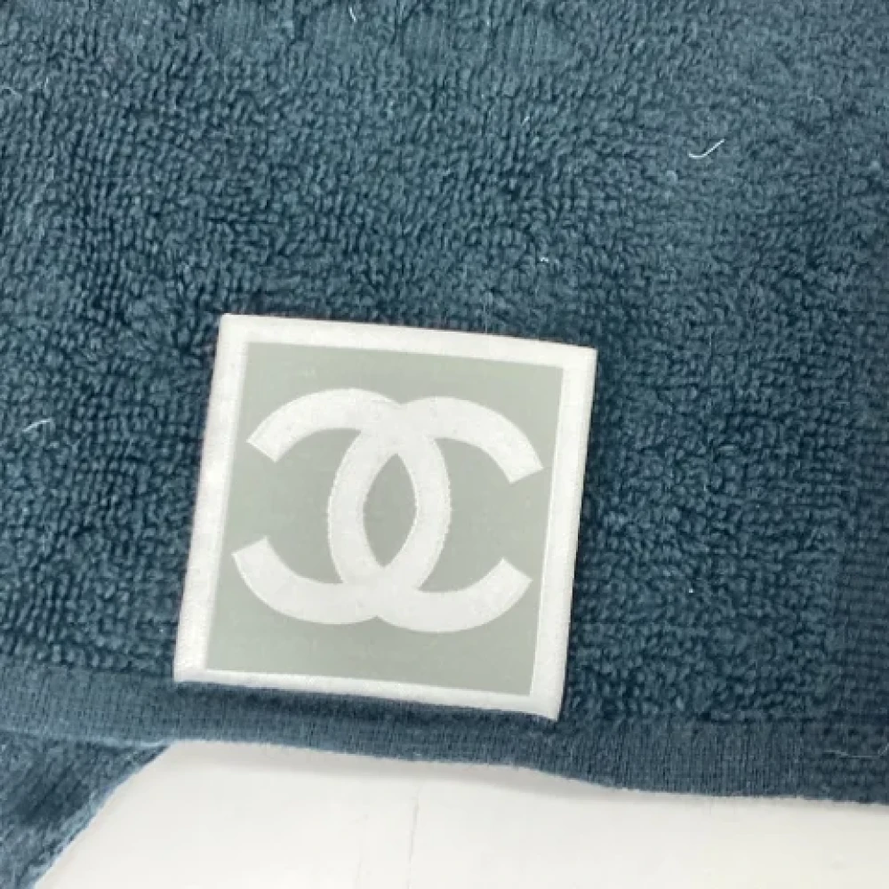 Chanel Vintage Pre-owned Cotton scarves Blue Dames