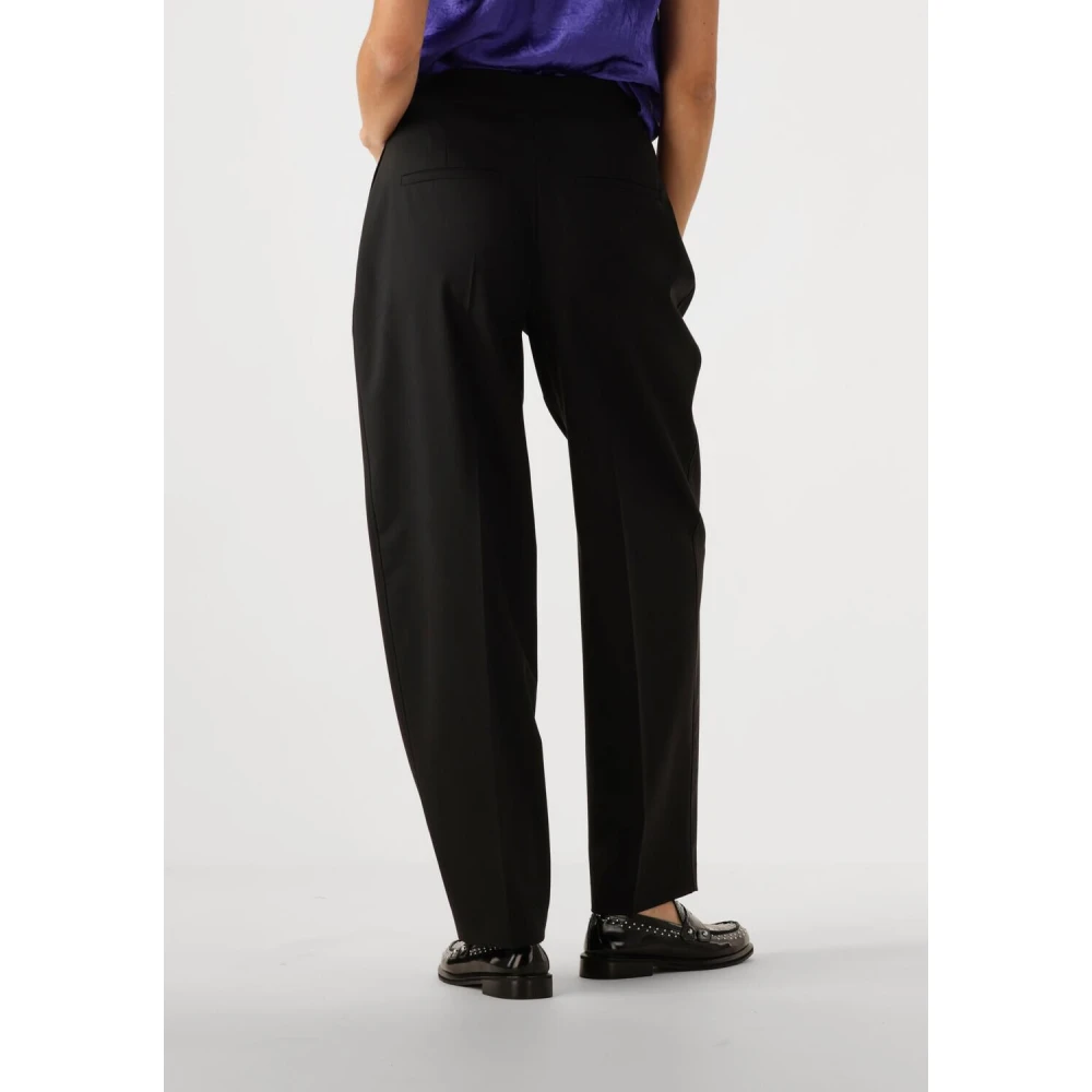 Selected Femme High Waist Barrel Pant Black Dames