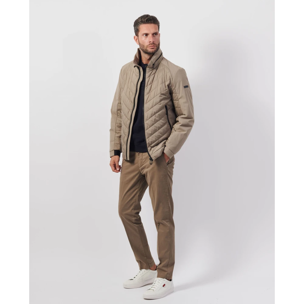 Bugatti Gewatteerde capuchonjas beige Heren