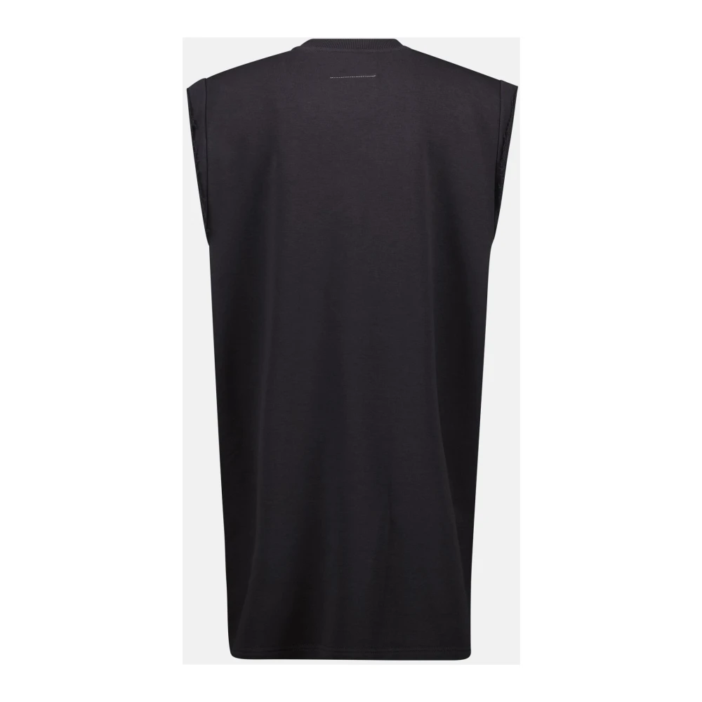 MM6 Maison Margiela Fringe Katoenen Jurk Black Dames