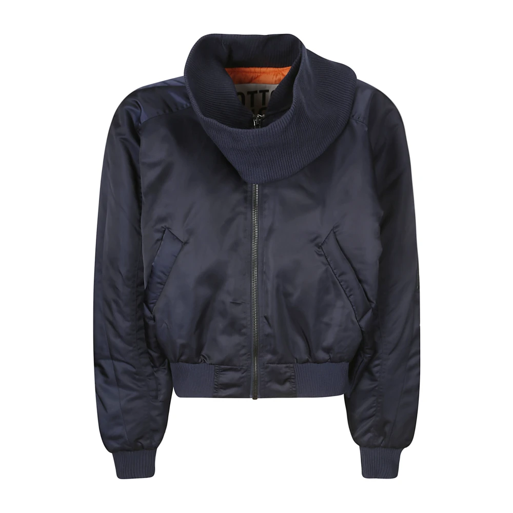Ottolinger Bomberjack met sjaalkraag Blue Dames