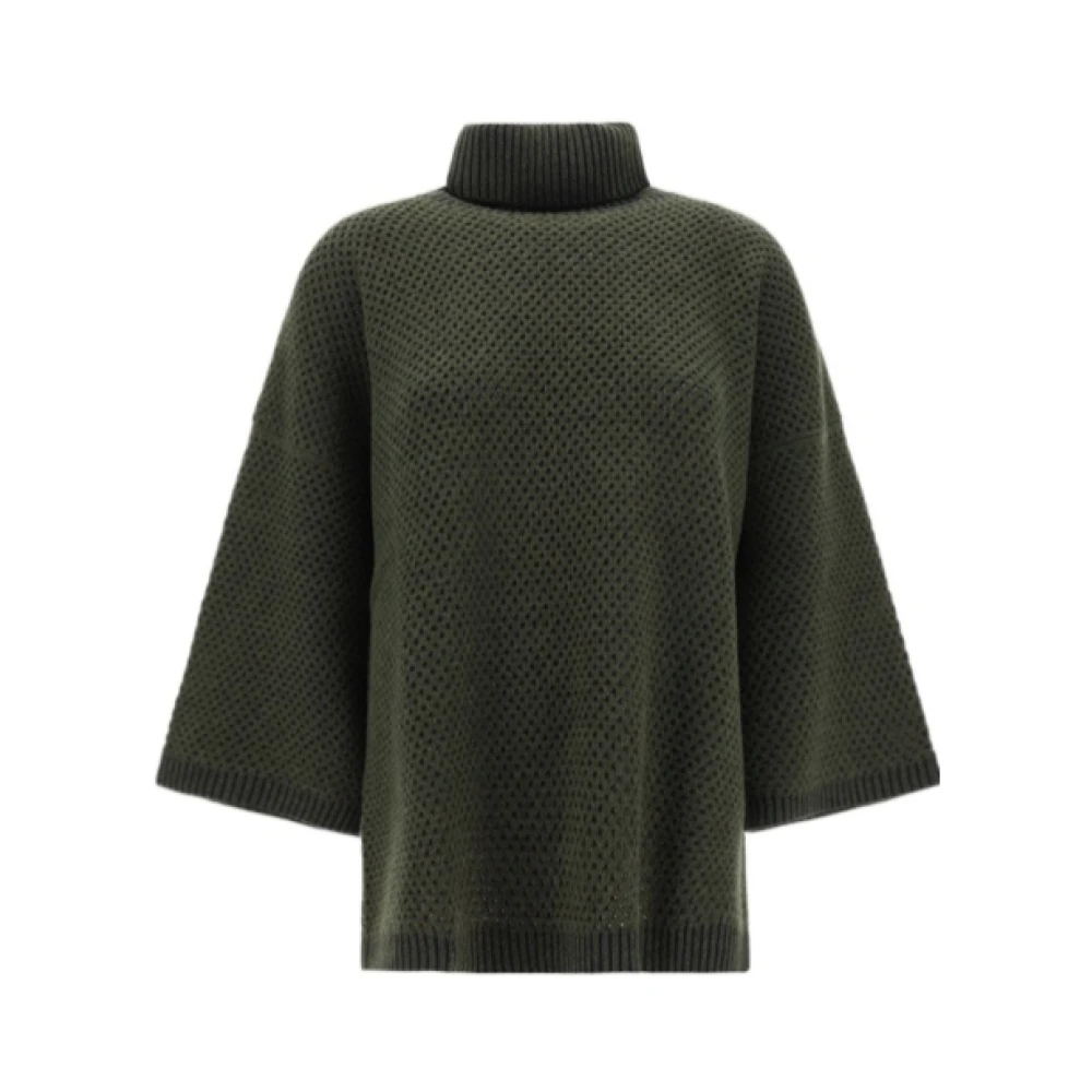 Fabiana Filippi Khaki Cut-Out Sweater Green Dames