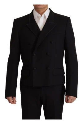 Elegant dubbelknäppt ullblazer