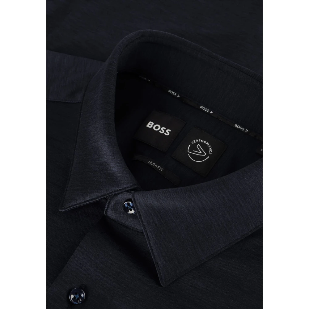 Boss Black Stijlvol Donkerblauw Overhemd Blue Heren