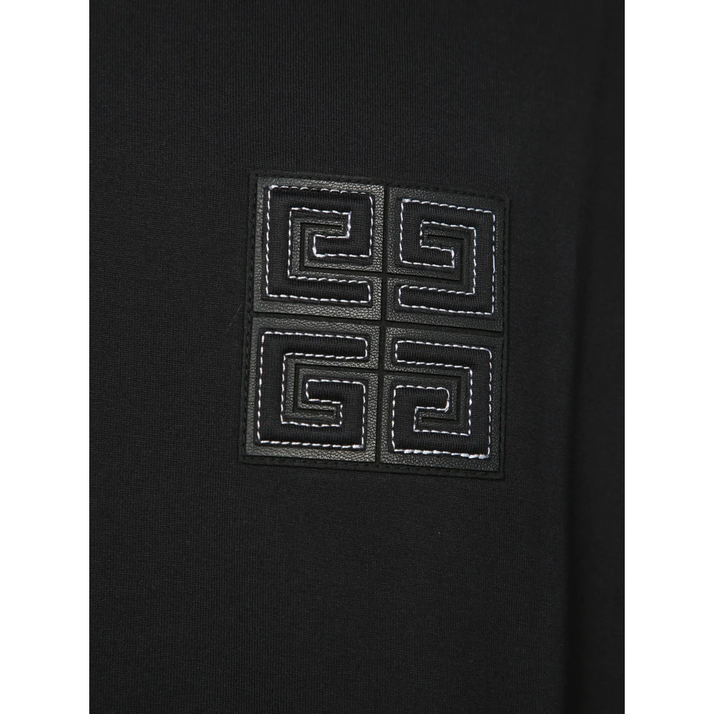 Givenchy Zwart T-shirt met geborduurd logo Black Heren