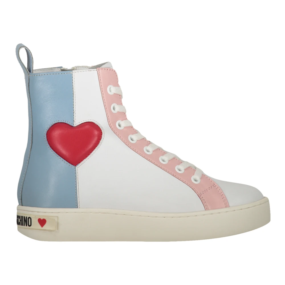 Love Moschino Höga sneakers med sidoficka Multicolor, Dam