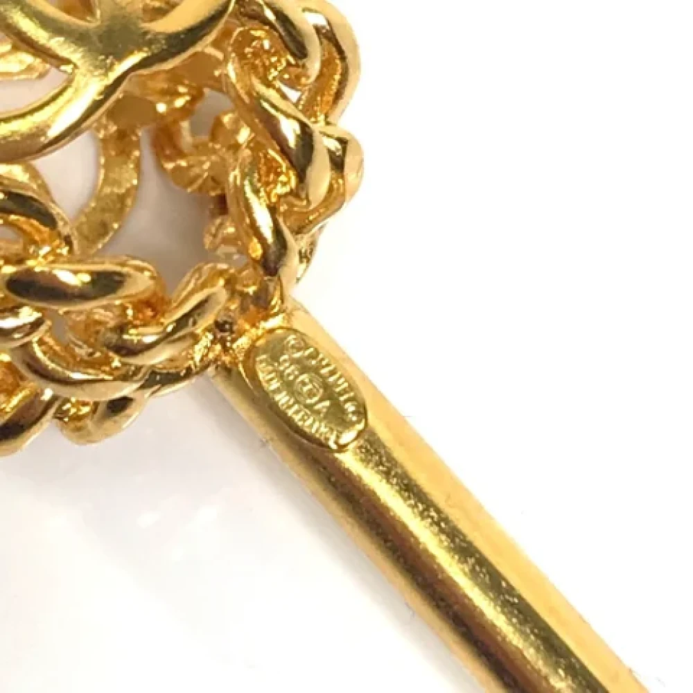 Chanel Vintage Pre-owned Fabric hair-accessories Yellow Dames