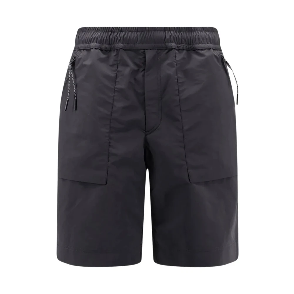 Moncler Training Shorts, Male, Xl, Technical Froissé Shorts Black