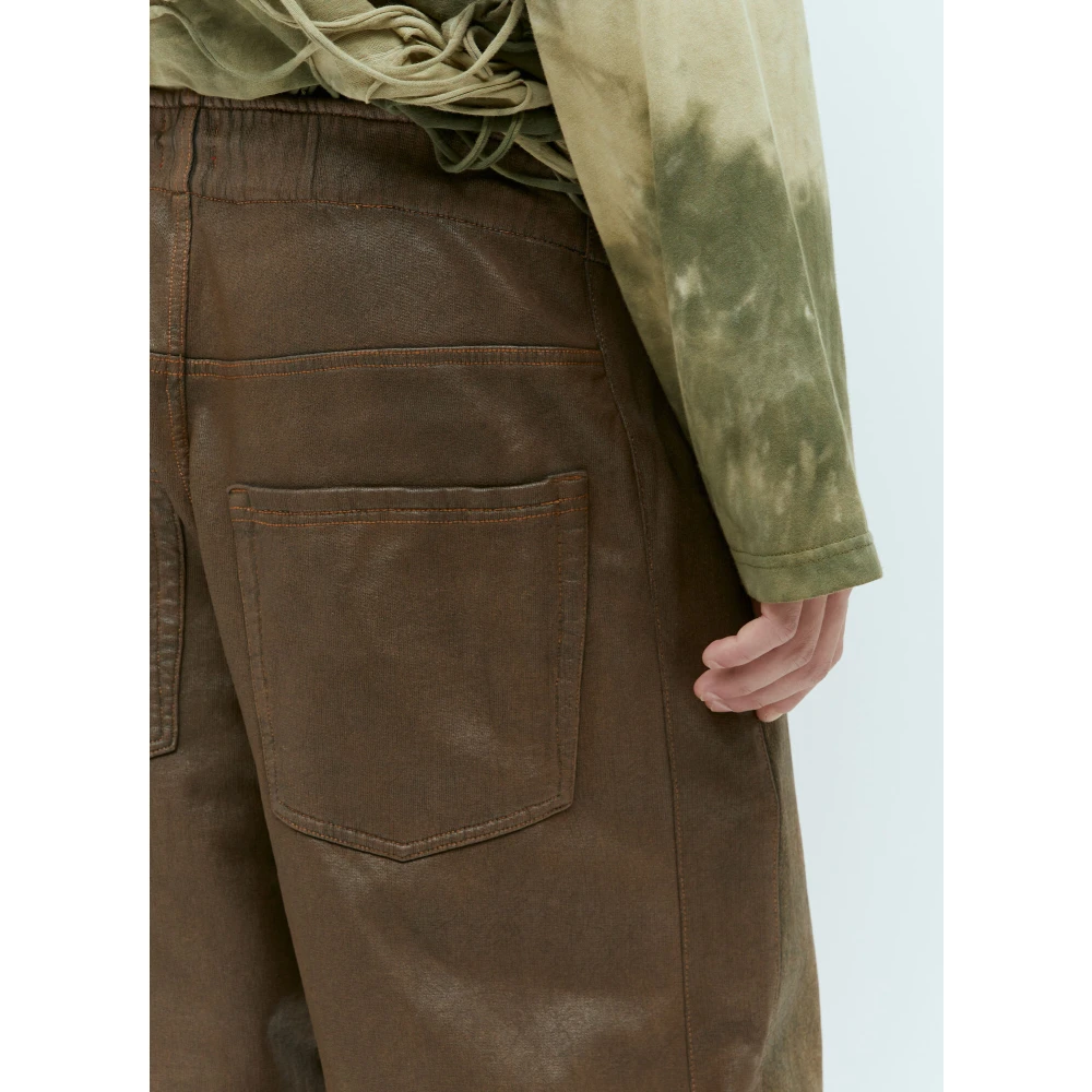 Diesel Coated Denim Jeans met Koordtailleband Brown Heren