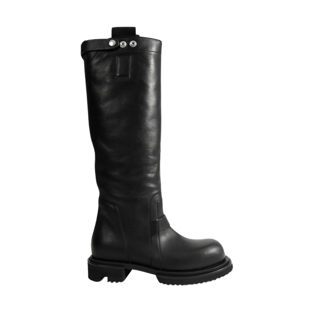 Rick Owens Black Calf Leather Bos Taurus Rain Boots - EU39/US9 - Image 3