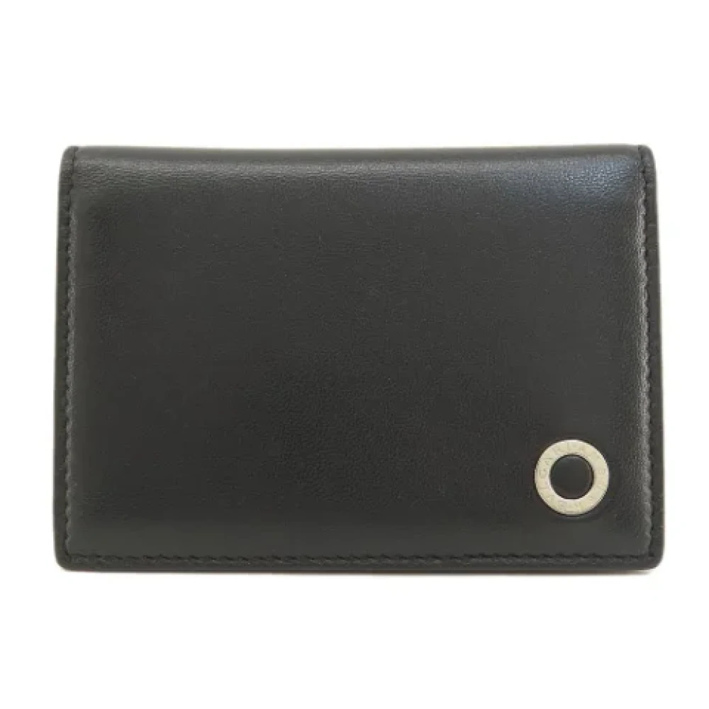 Bvlgari Vintage Pre-owned Leather home-office Black Dames