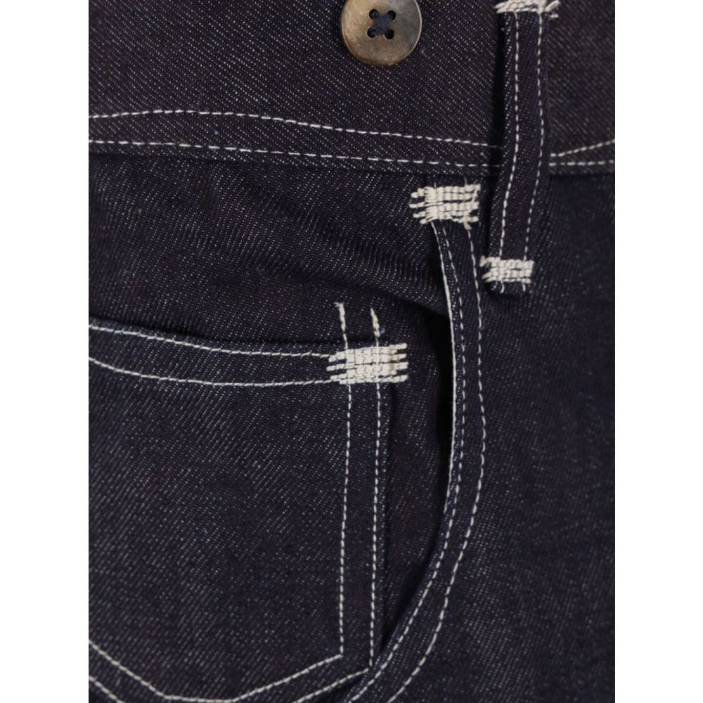 Junya Watanabe Blauwe Wide Leg Jeans Levi's Samenwerking Blue Heren