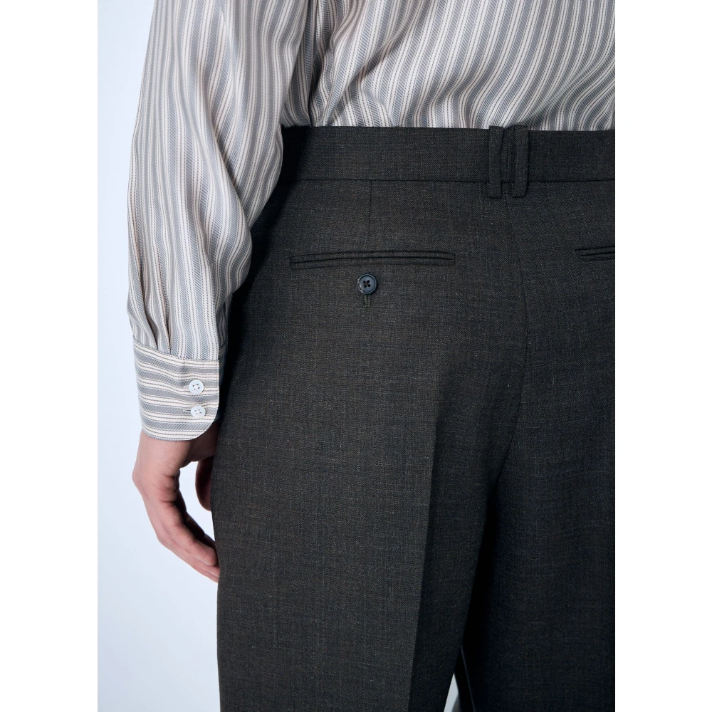 The Row Getailleerde wollen broek Brown Heren
