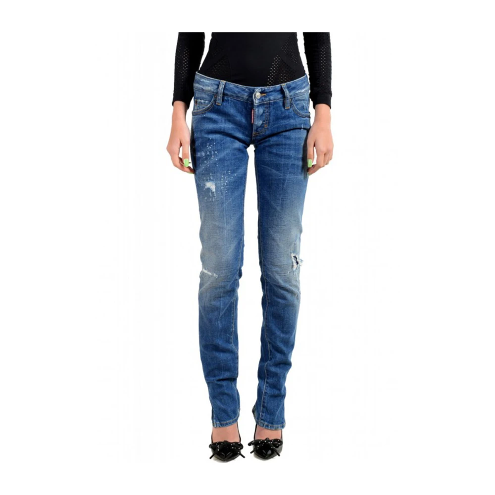 Dsquared2 Trendy Skinny Jeans voor Vrouwen Blue Dames
