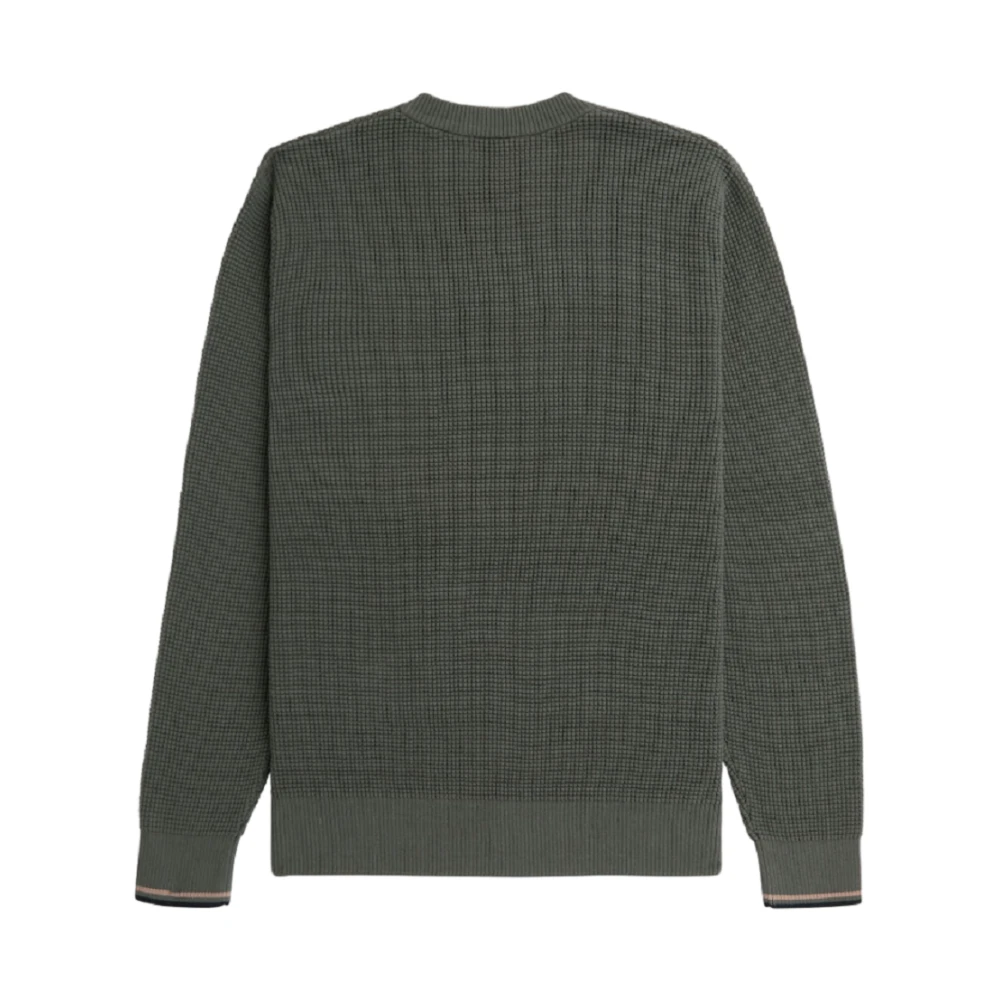 Fred Perry Groene Trui met Honingraatstructuur Green Heren