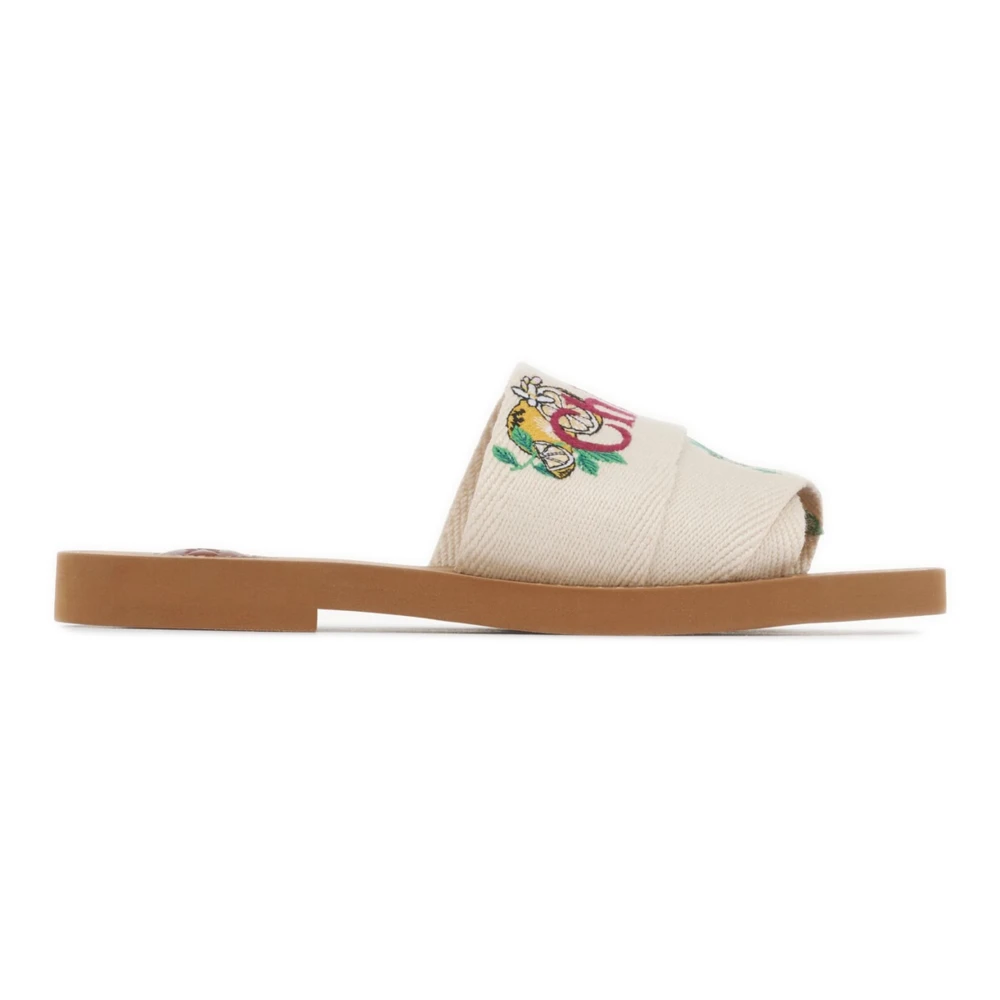 Chloé , Sliders, Female, White, 7 Uk, Woody Mule