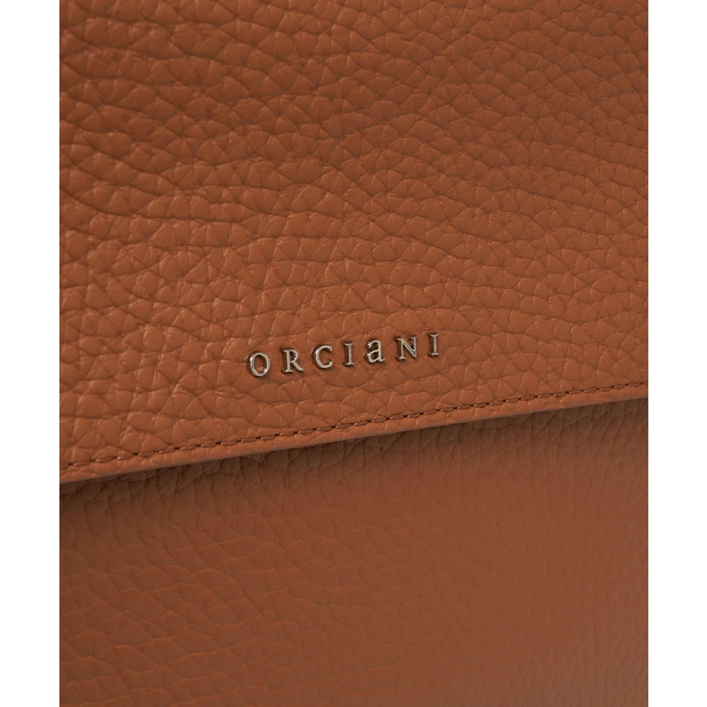 Orciani Bruine Schoudertas Sveva Soft Medium Brown Dames