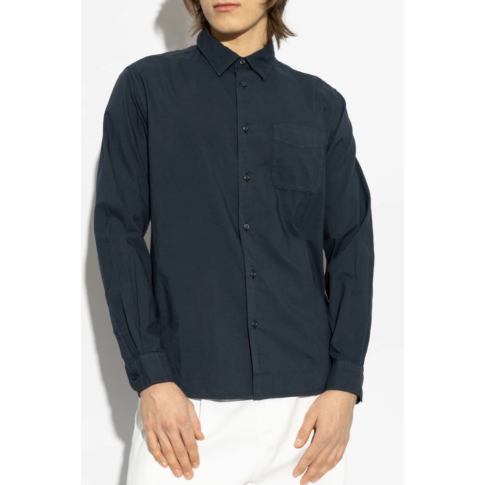 Woolrich Overhemd met zak Blue Heren