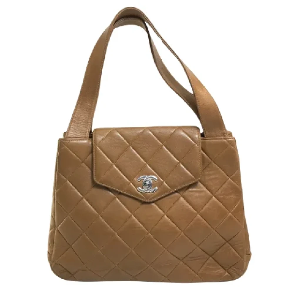 Chanel Vintage Pre-owned Canvas chanel-bags Brown Dames