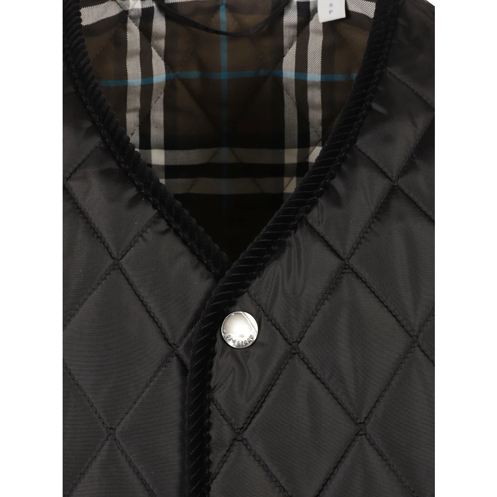 Burberry Zwarte Gilets Jassen Black Heren