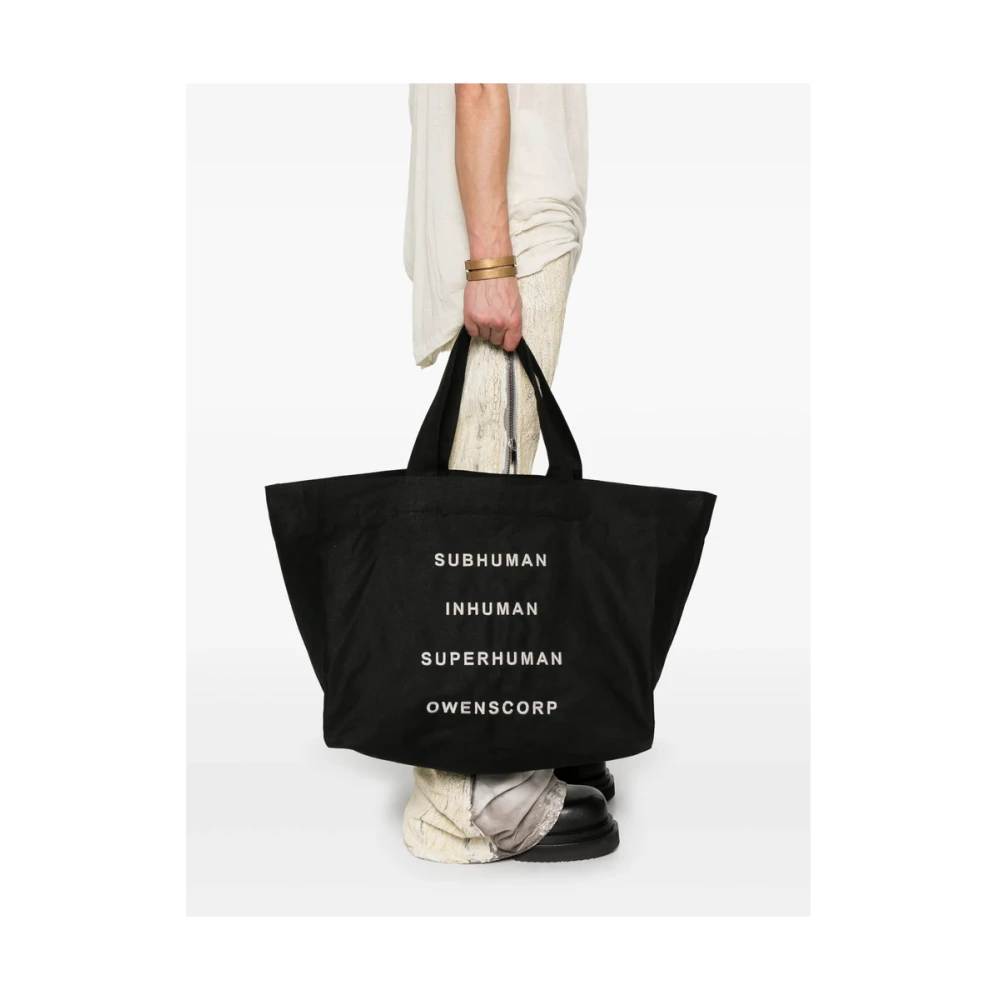 Rick Owens Zwarte Geborduurde Heuptas Black Heren