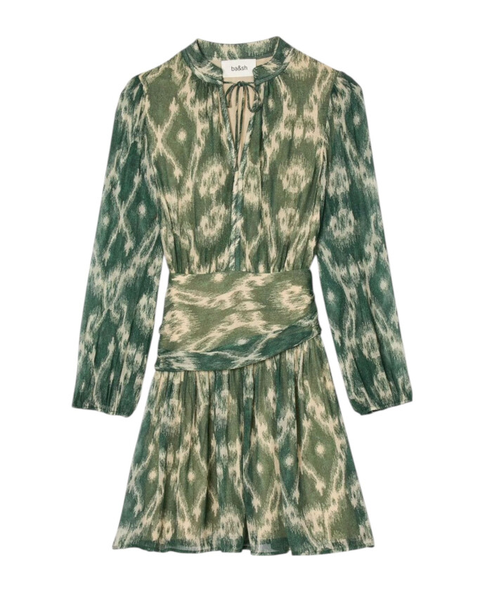 v-neck-mini-dress-with-delicate-print