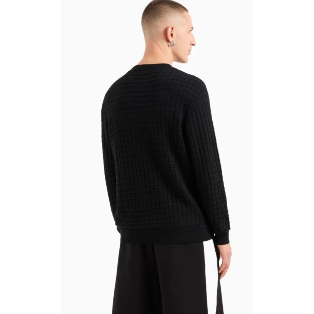 Armani Exchange Zwarte Sweaters voor Stijlvolle Look Black Heren