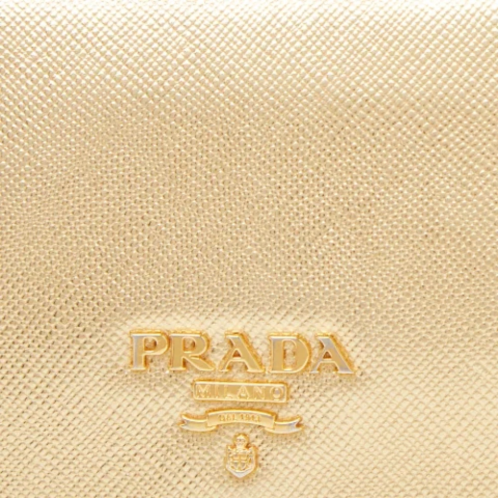 Prada Vintage Pre-owned Leather wallets Yellow Dames