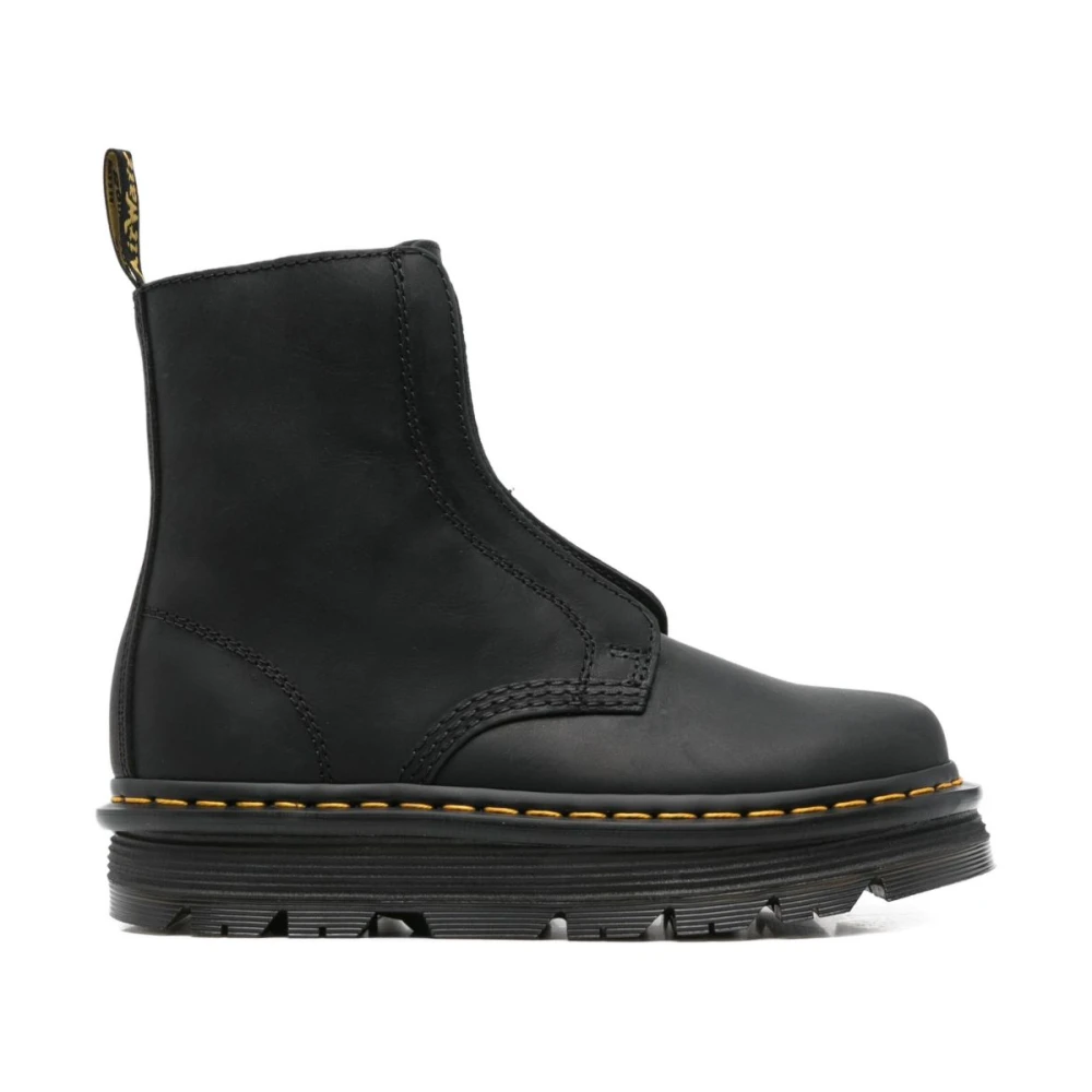 Dr. Martens Men's Black Zebzag Laceless Slip-On Boots